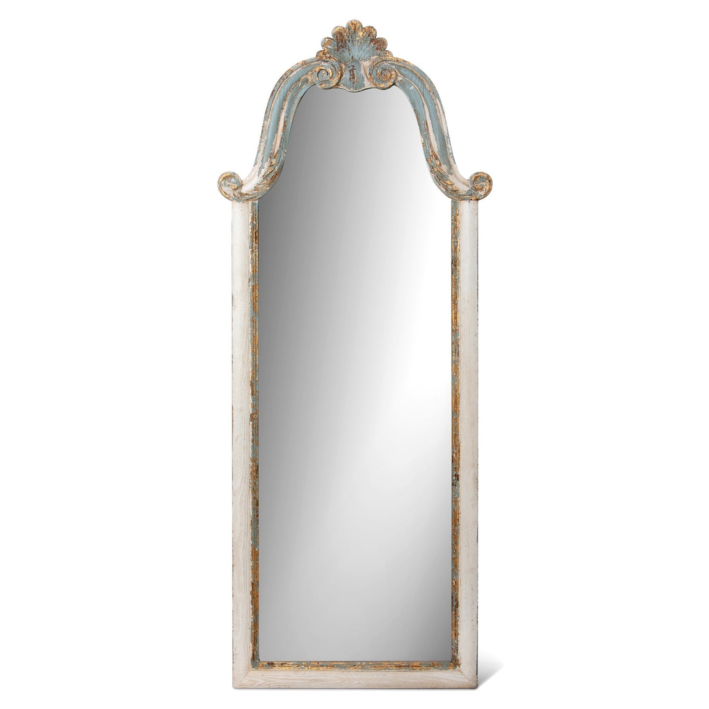 Park Hill Collection Vestibule Full-Length Carved Wood Mirror - Elegant Rustic Design for Glamorous Home Décor -  EWI26161