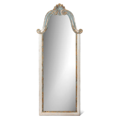 Park Hill Collection Vestibule Full-Length Carved Wood Mirror - Elegant Rustic Design for Glamorous Home Décor -  EWI26161