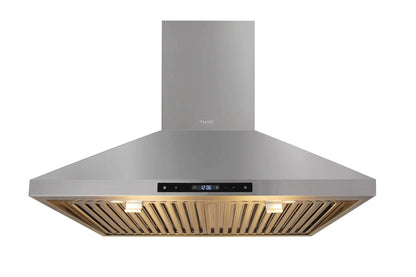 Thor Kitchen 2-Piece Appliance Package - 36-Inch Propane Gas Range, Tilt Panel & Premium Wall Mount Hood in Stainless Steel - AP2-TRG36B-LP