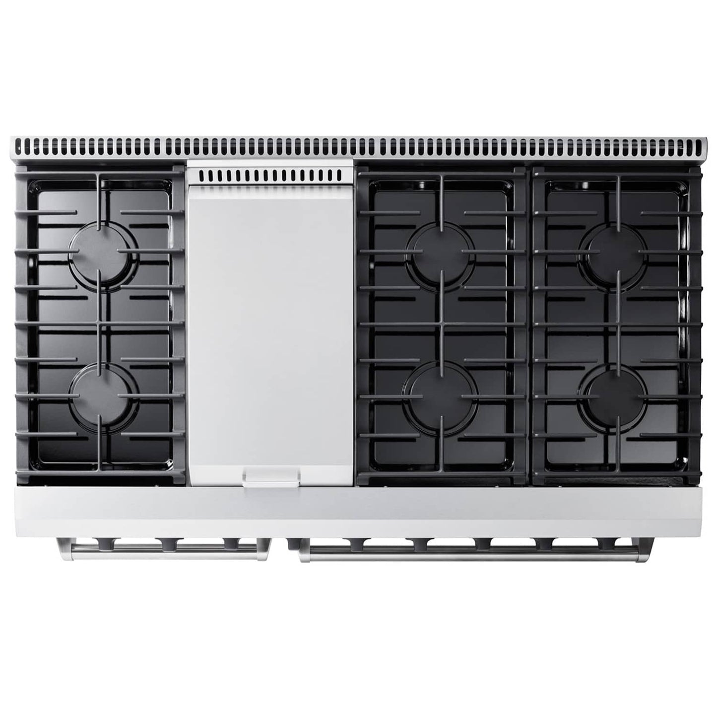 Thor Kitchen 2-Piece Appliance Package - 48-Inch Propane Gas Range  & Pro Wall Mount Hood in Stainless Steel