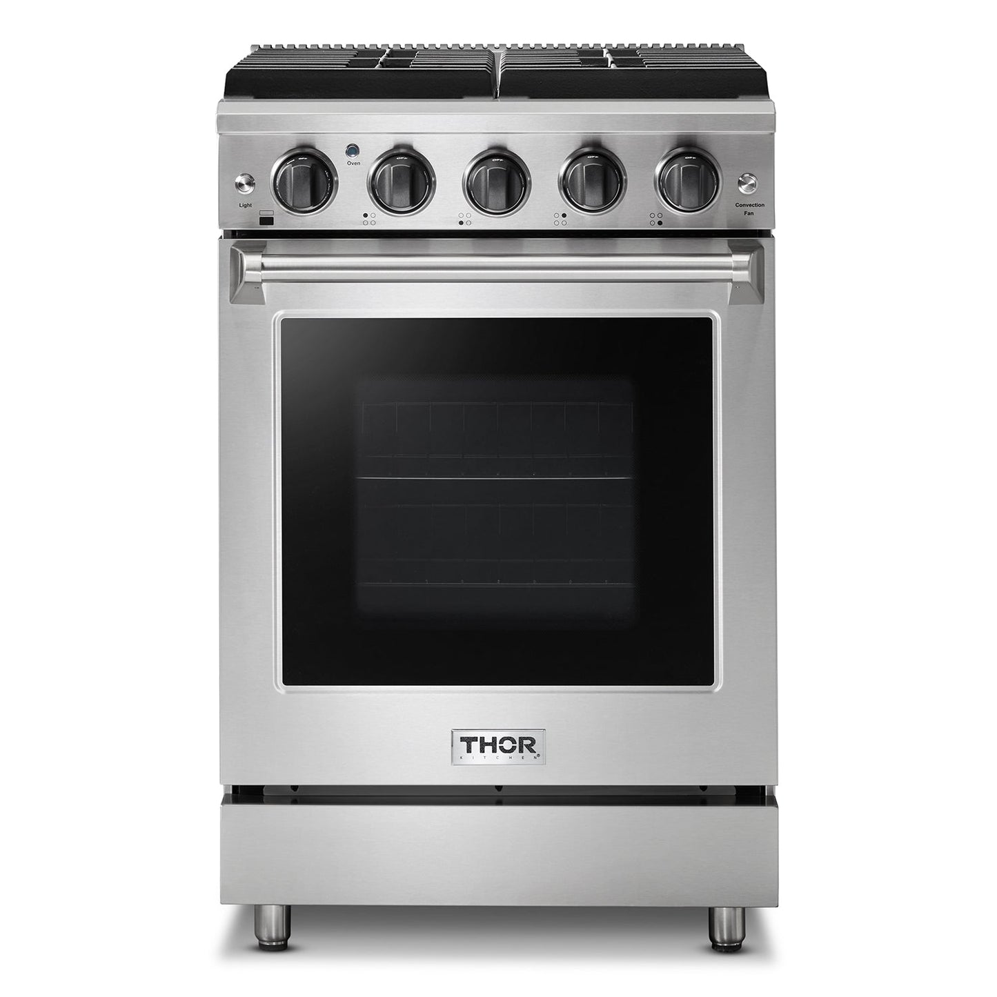 Thor Kitchen 24-Inch 3.7 Cu. Ft. Oven Propane Gas Range with in Stainless Steel - LRG2401ULP