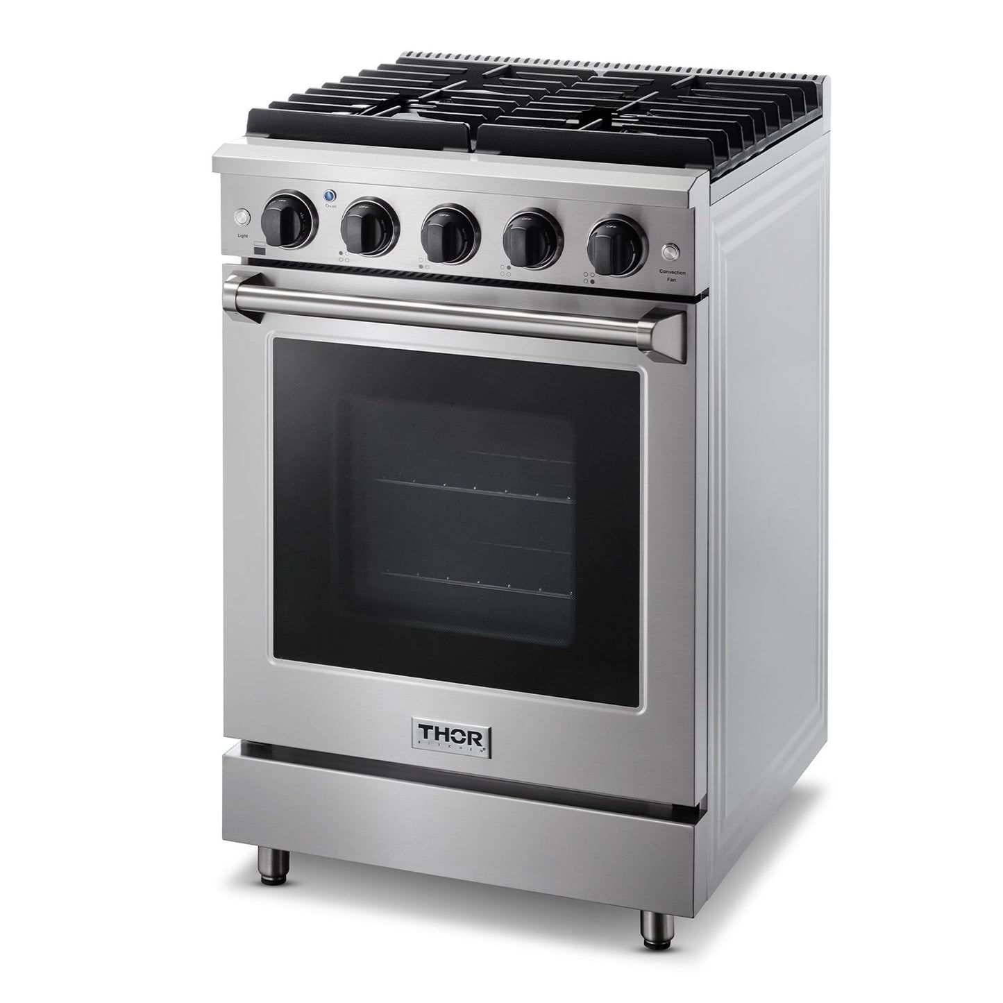 Thor Kitchen 24-Inch 3.7 Cu. Ft. Oven Propane Gas Range with in Stainless Steel - LRG2401ULP