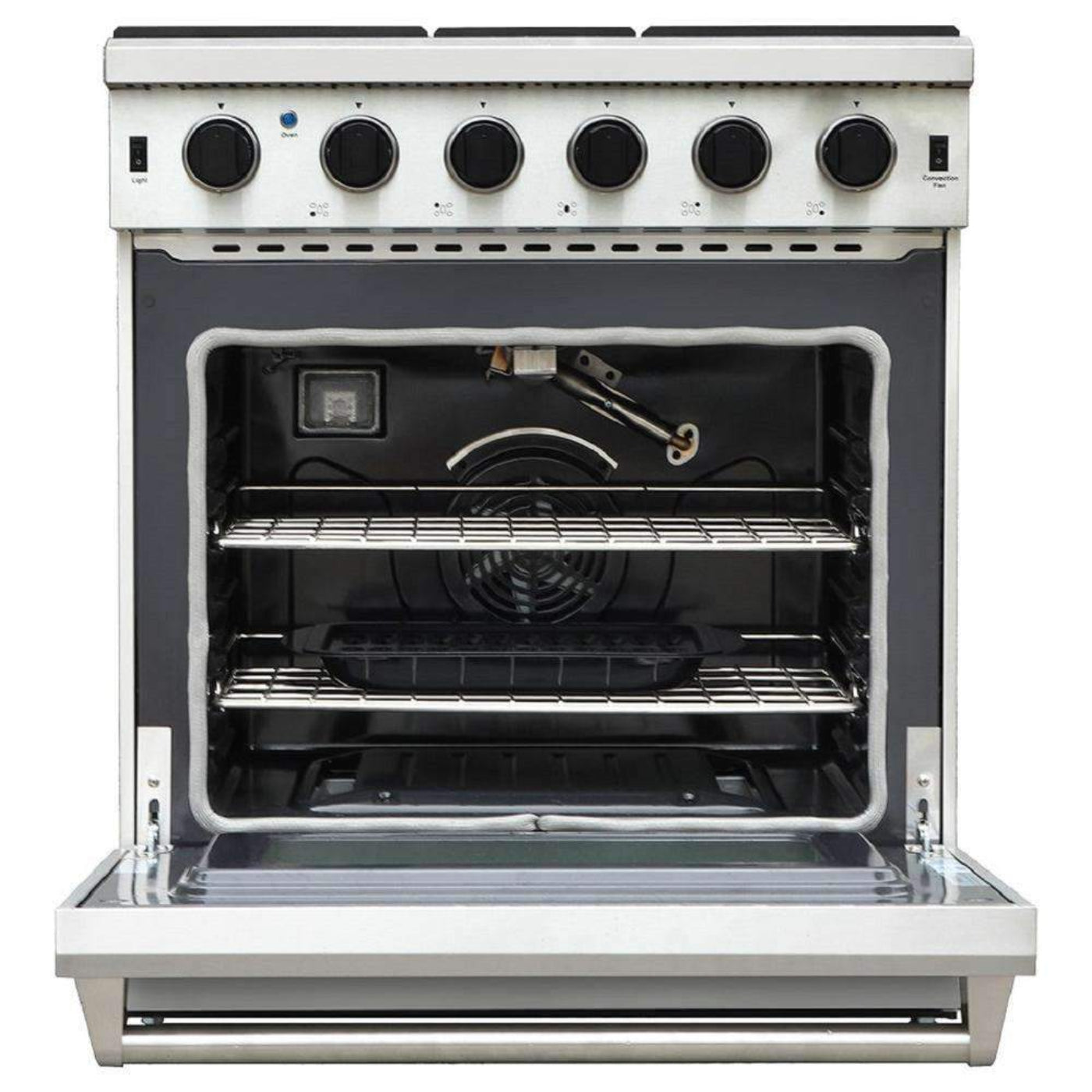 Thor Kitchen 30-Inch Propane Gas Range with 5 Burners, 4.55 cu. ft Oven in Stainless Steel  - LRG3001ULP