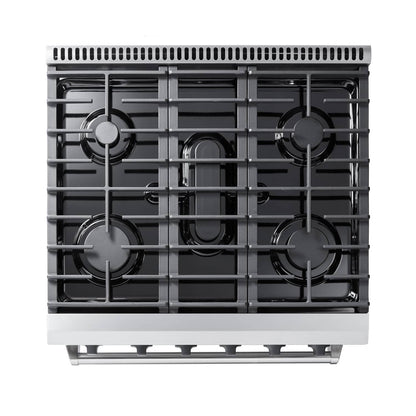 Thor Kitchen 30-Inch Propane Gas Range with 5 Burners, 4.55 cu. ft Oven in Stainless Steel  - LRG3001ULP