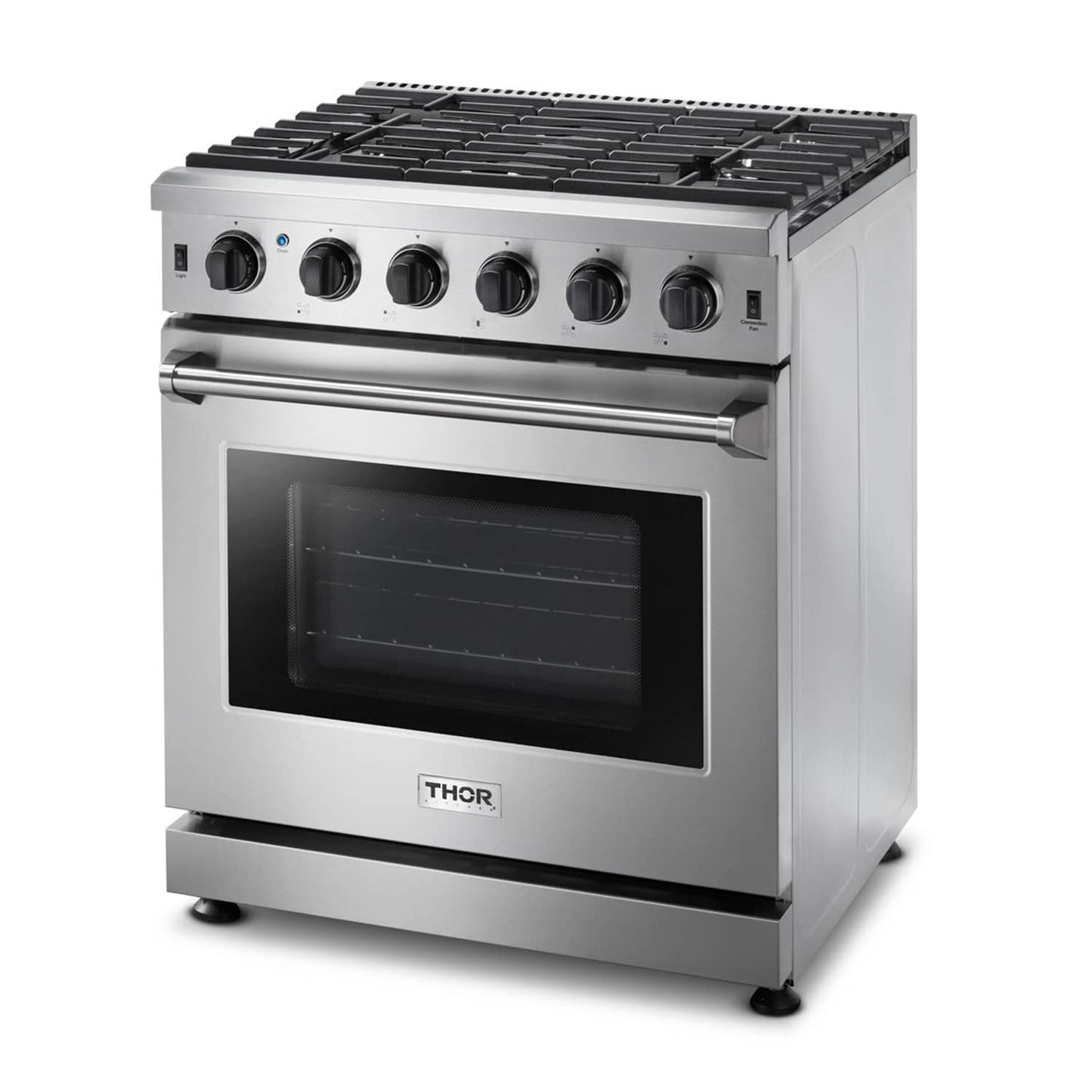 Thor Kitchen 30-Inch Propane Gas Range with 5 Burners, 4.55 cu. ft Oven in Stainless Steel  - LRG3001ULP