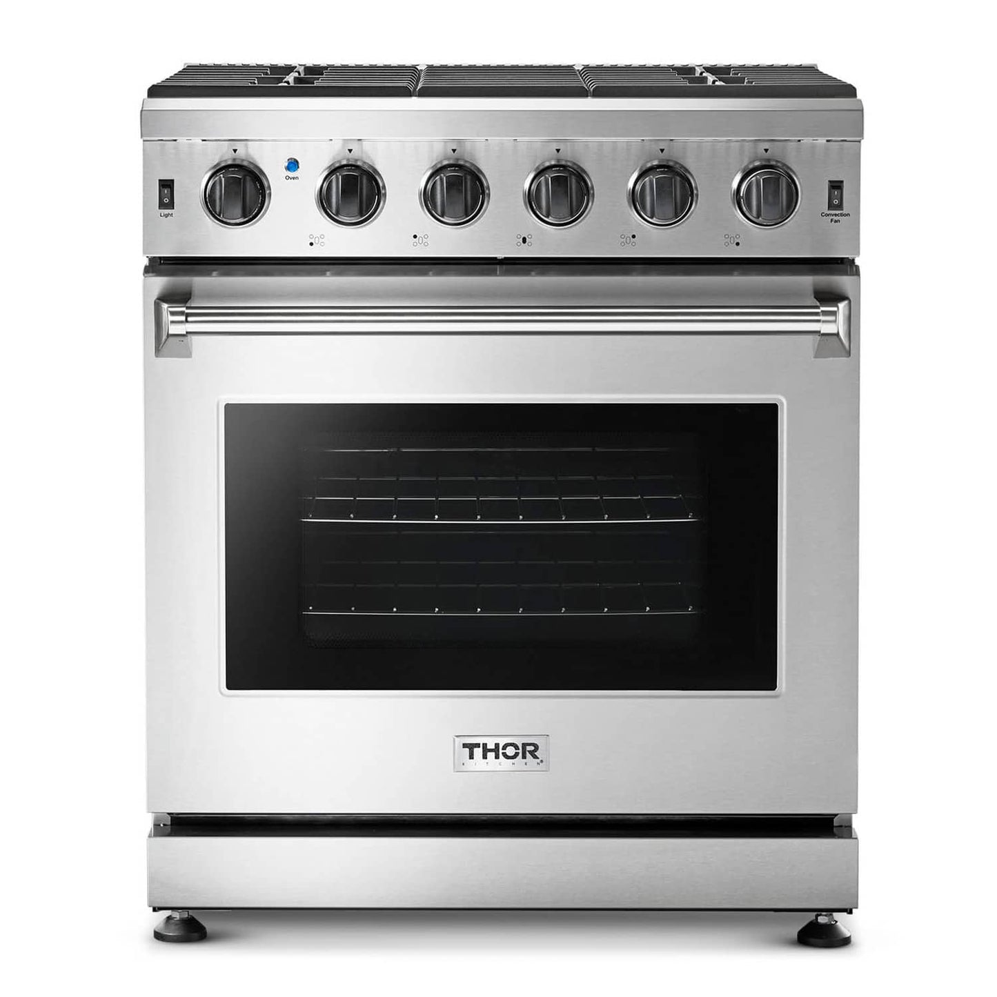 Thor Kitchen 30-Inch Propane Gas Range with 5 Burners, 4.55 cu. ft Oven in Stainless Steel  - LRG3001ULP