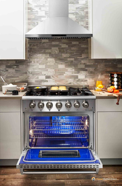 Thor Kitchen 36-Inch 5.2 Cu. Ft. Professional Propane Gas Range with in Stainless Steel  - HRG3618ULP