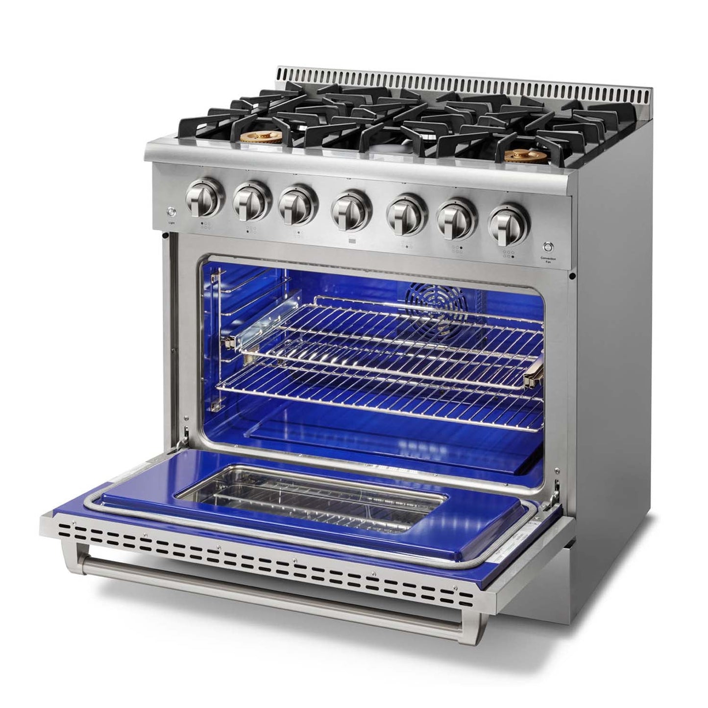 Thor Kitchen 36-Inch 5.2 Cu. Ft. Professional Propane Gas Range with in Stainless Steel  - HRG3618ULP