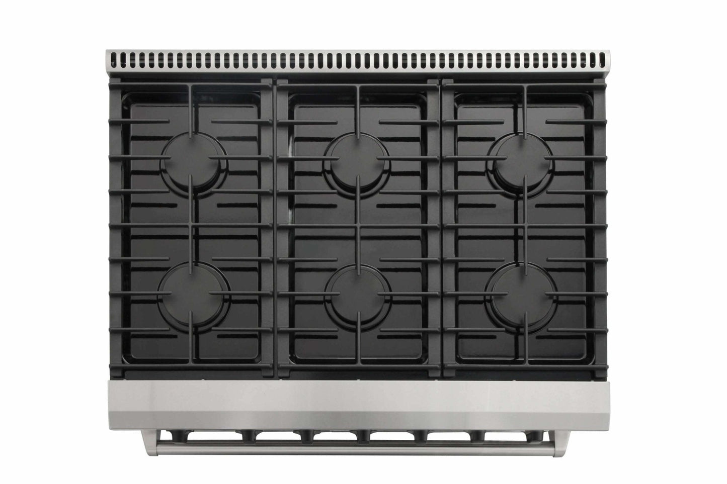 Thor Kitchen 4-Piece Appliance Package - 36-Inch Propane Gas Range, French Door Refrigerator, Dishwasher, and Microwave Drawer in Stainless Steel - APR4-LRG36-LP-MW