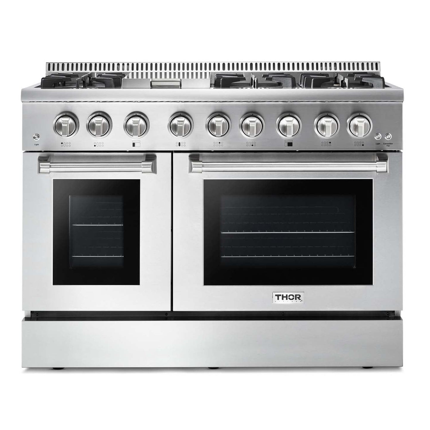 Thor Kitchen 48-Inch Dual Fuel Range with Propane Gas Cooktop and 6.7 cu. ft. Electric Oven in Stainless Steel  - HRD4803ULP
