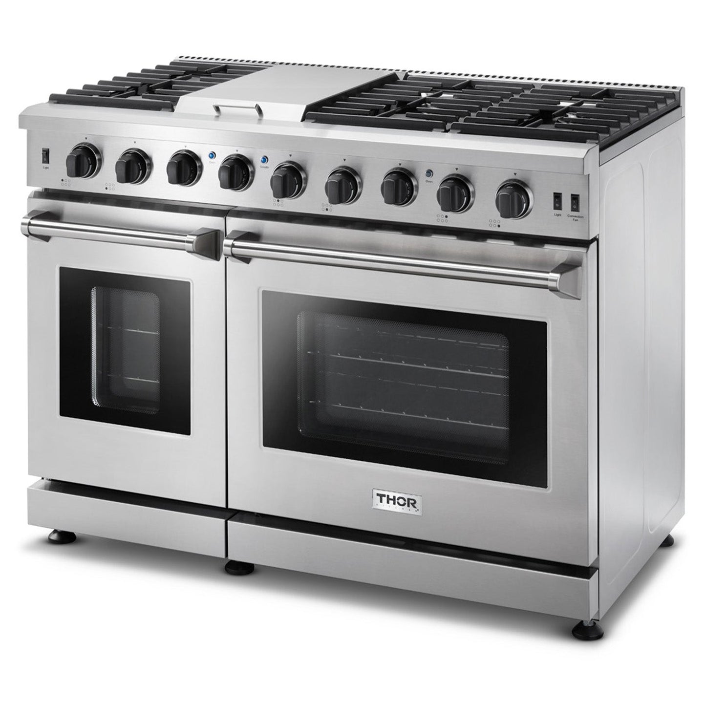 Thor Kitchen 48-Inch 6.8 Cu. Ft. Double Oven Propane Gas Range with in Stainless Steel  - LRG4807ULP