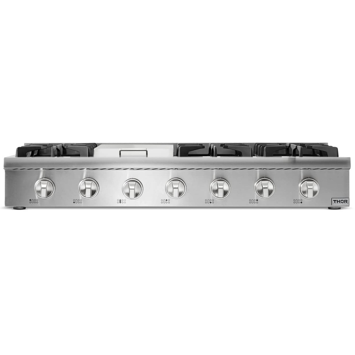 Thor Kitchen 48-Inch Propane Gas Cooktop in Stainless Steel with 6 Burners Including Power Burners and Griddle  - HRT4806ULP