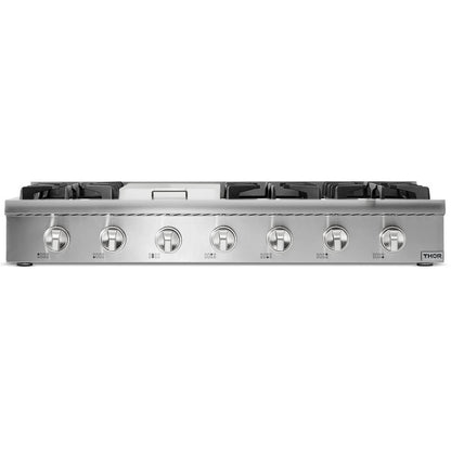 Thor Kitchen 48-Inch Propane Gas Cooktop in Stainless Steel with 6 Burners Including Power Burners and Griddle  - HRT4806ULP