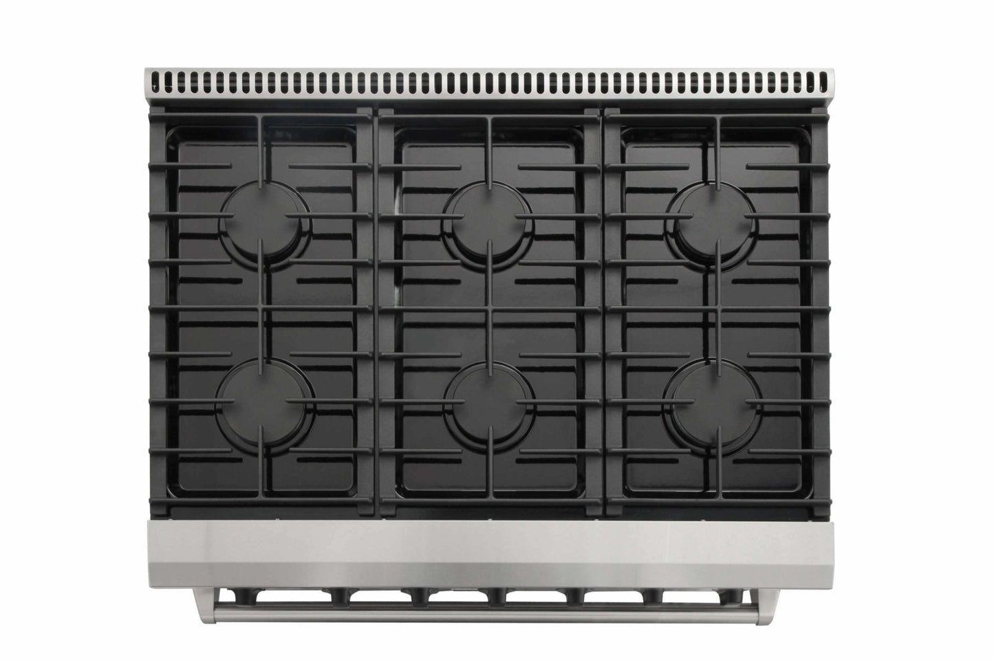 Thor Kitchen 5-Piece Appliance Package - 36-Inch Propane Gas Range, Refrigerator with Water Dispenser, Wall Mount Hood, Dishwasher, & Microwave Drawer in Stainless Steel - APW5-LRG36B-LP