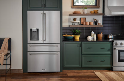 Thor Kitchen 5-Piece Appliance Package - 36-Inch Propane Gas Range, Refrigerator with Water Dispenser, Wall Mount Hood, Dishwasher, & Microwave Drawer in Stainless Steel - APW5-LRG36B-LP