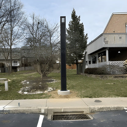 AVS Energy Solar Urban Light 20 Watt 3000 Lumens 5000K Black Housing Pathway Lighting Landscape Light Solar Resistant Bollard Light - AVS-TOTEM-20W