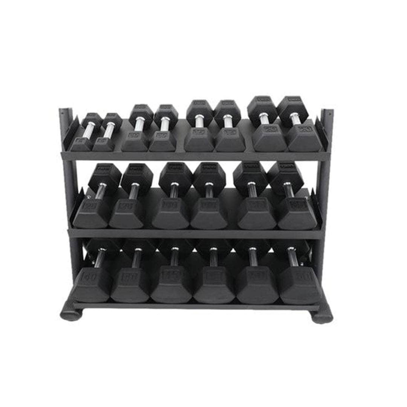 TKO Strength 3-Tier Shelf Style Dumbbell Rack - 6235-B
