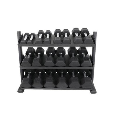 TKO Strength 3-Tier Shelf Style Dumbbell Rack - 6235-B