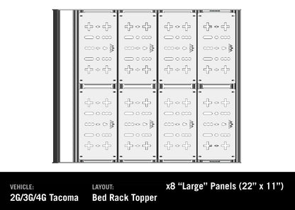 Backwoods Adventure Toyota Tacoma Bed Rack - DRIFTR Topper (Add-on) - BWTT4B-9850