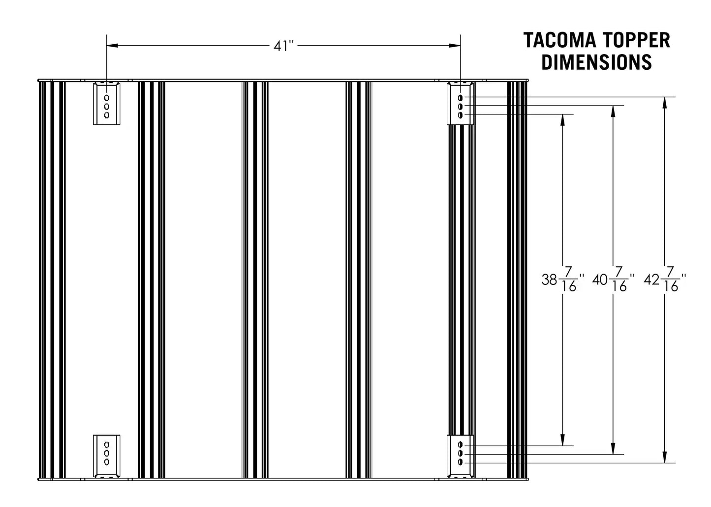 Backwoods Adventure Toyota Tacoma Bed Rack - DRIFTR Topper (Add-on) - BWTT4B-9850