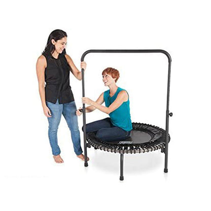 Disc-O-Bed JumpSport 220 Fitness Rebounder Mini Trampoline & Handle Bar Accessory, Black - 250093