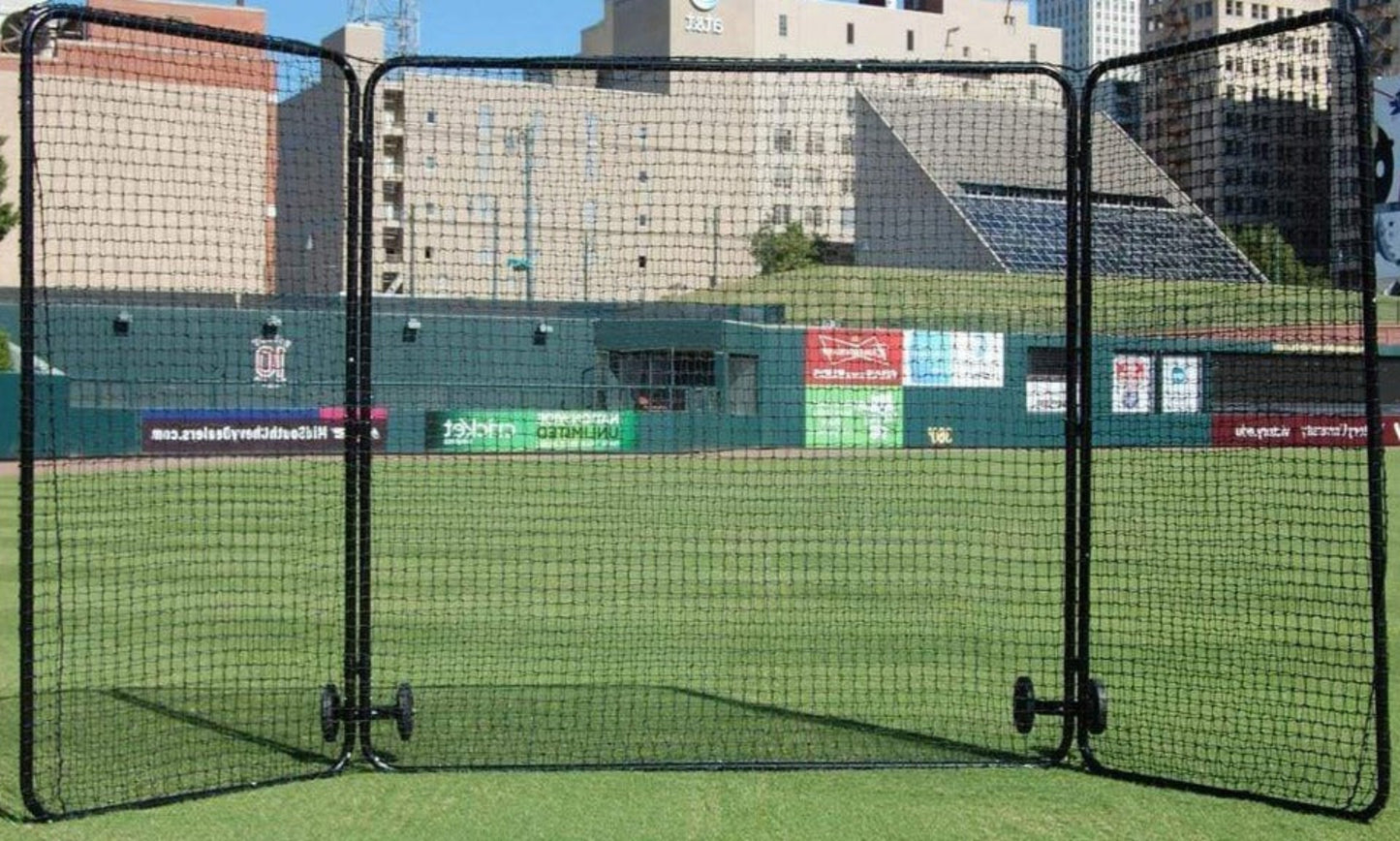 Adam Equipment Trigon Sports ProCage 8’ x 16’ Tri-Fold Protective Screen -  BTRIFLD
