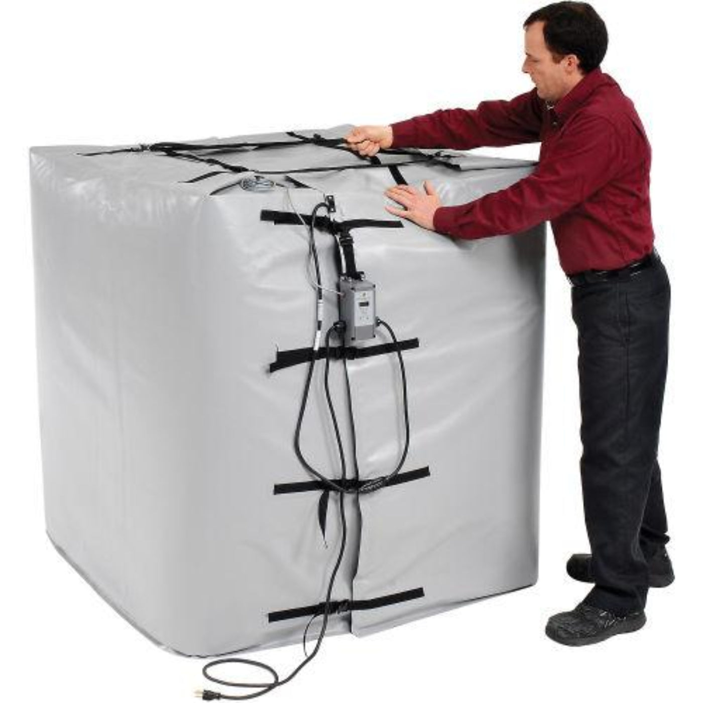 Powerblanket TH275V 275 Gallon Adjustable Thermostatic Controller and Insulated Top 120V 1250W 10.42A Tote Storage Heater New - TH275V