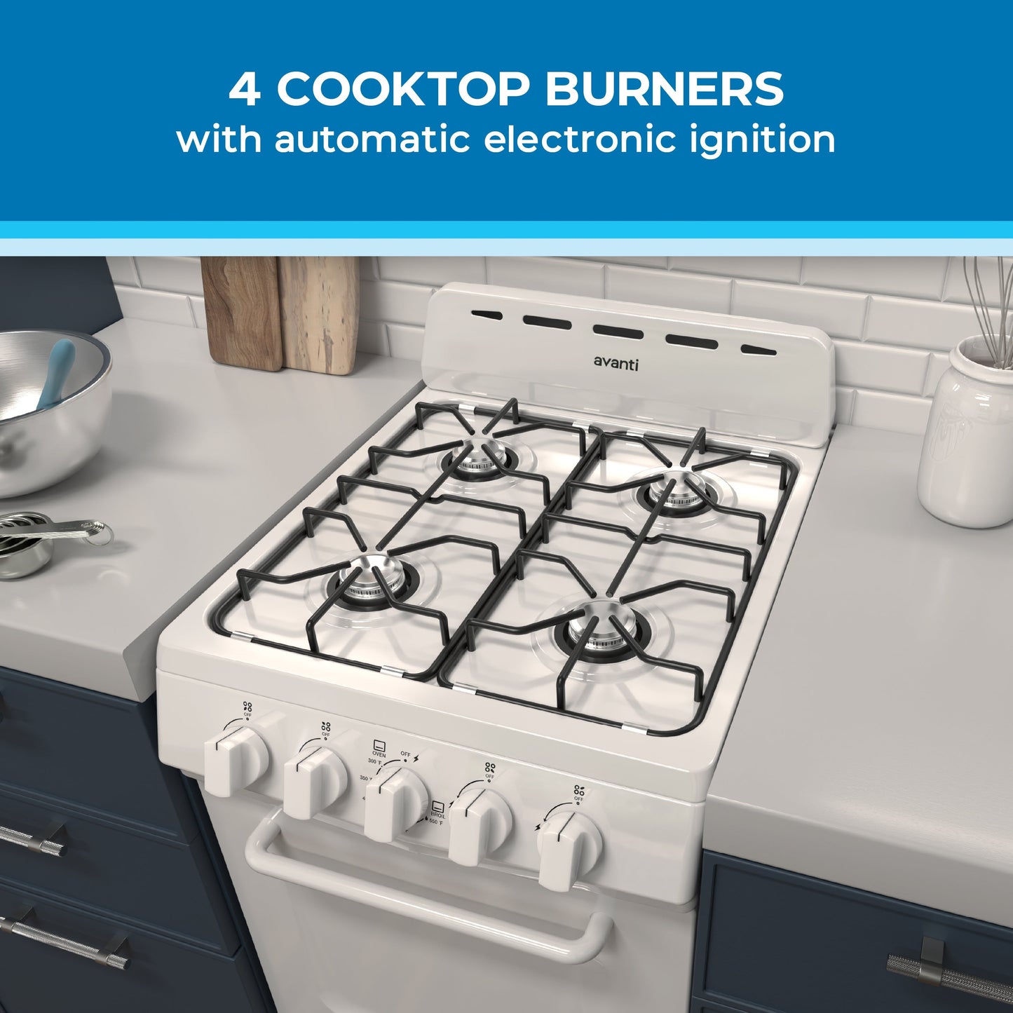 Avanti 20" Gas Range Oven - GRO20P0W