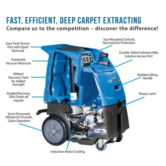 Sandia Sniper 6 Gallon Carpet Extractor 100 PSI Pump Single 3 Stage with Cord Hooks