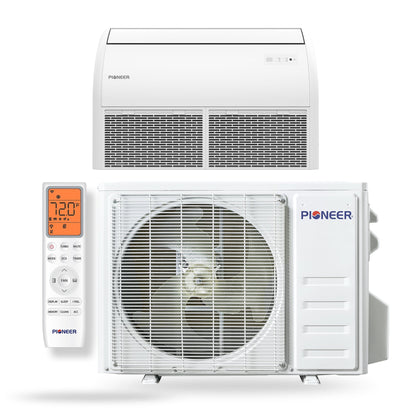 Pioneer Quantum Ultra 22,200 BTU 20 SEER2 230V Floor/Ceiling/Low-Wall Ductless Mini-Split Air Conditioner Inverter Heat Pump Full Set - UYT024GLSI24RL-10S