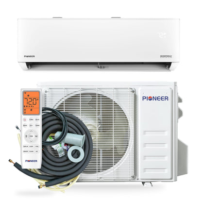 Pioneer Quantum Ultra 12,000 BTU 23 SEER2 115V High-Wall Ductless Energy-Star Mini-Split Air Conditioner Inverter Heat Pump Full Set - WYT012ALSI24RL-10S