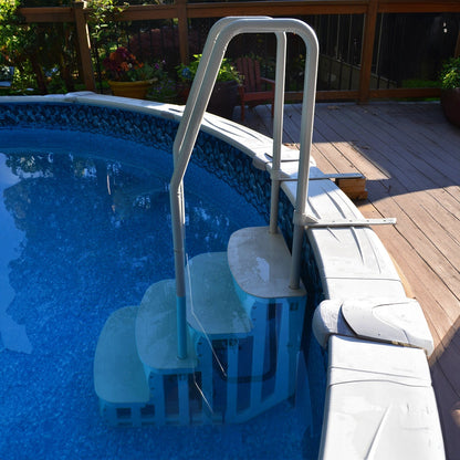 Main Access iStep Above Ground Swimming Pool Deck Entry Steps Ladder & LED Light -  59343