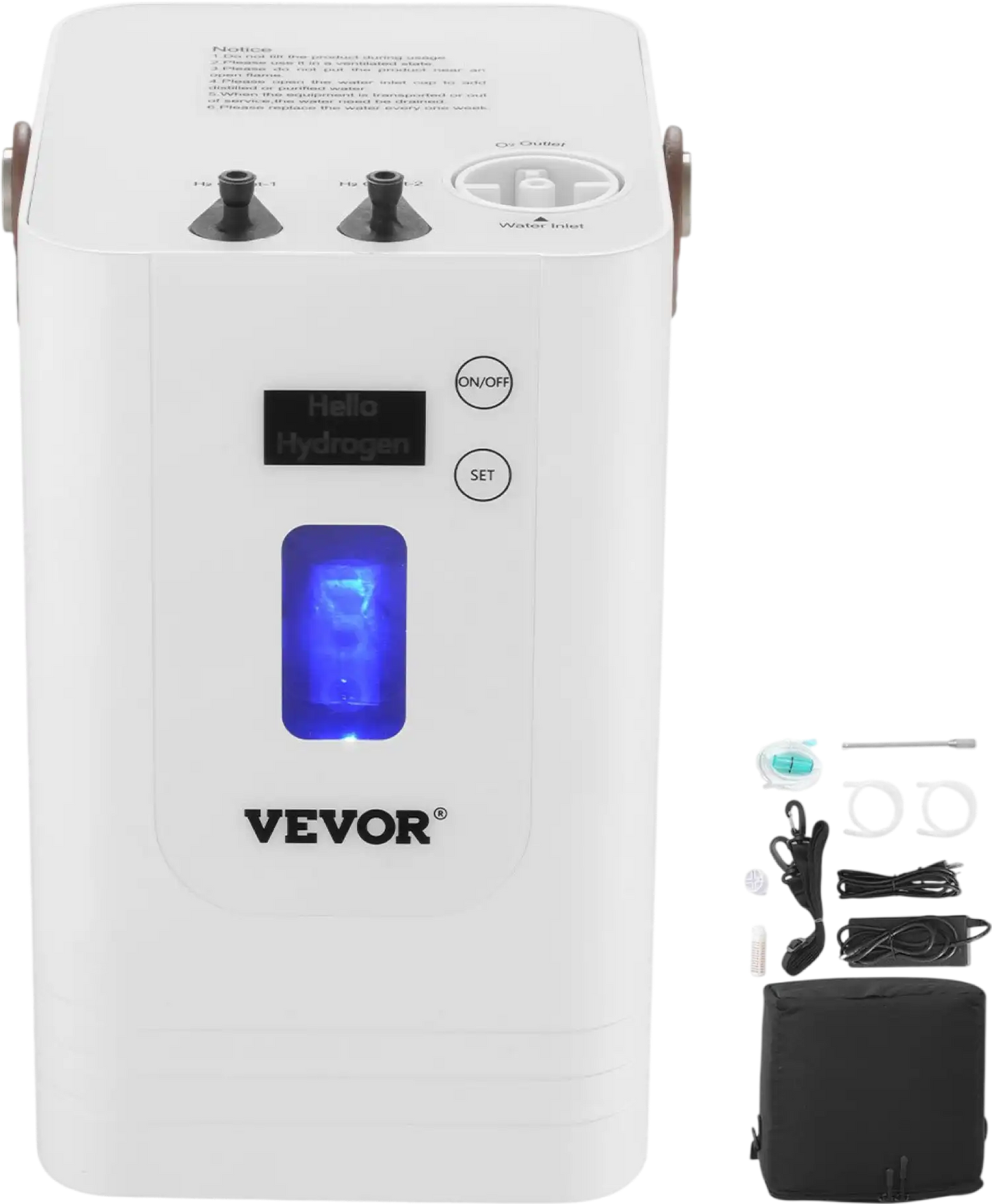 Richell Vevor Hydrogen Inhalation Machine 99.99% High Purity 450ml/min 3-Ports New - WLKQQXRJSX2410O4SV1