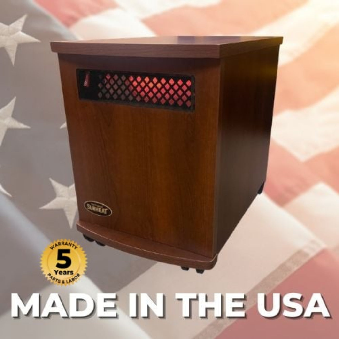 Sunheat Original Sunheat USA1500-M Electric Portable Infrared Heater - Cherry - 150910001