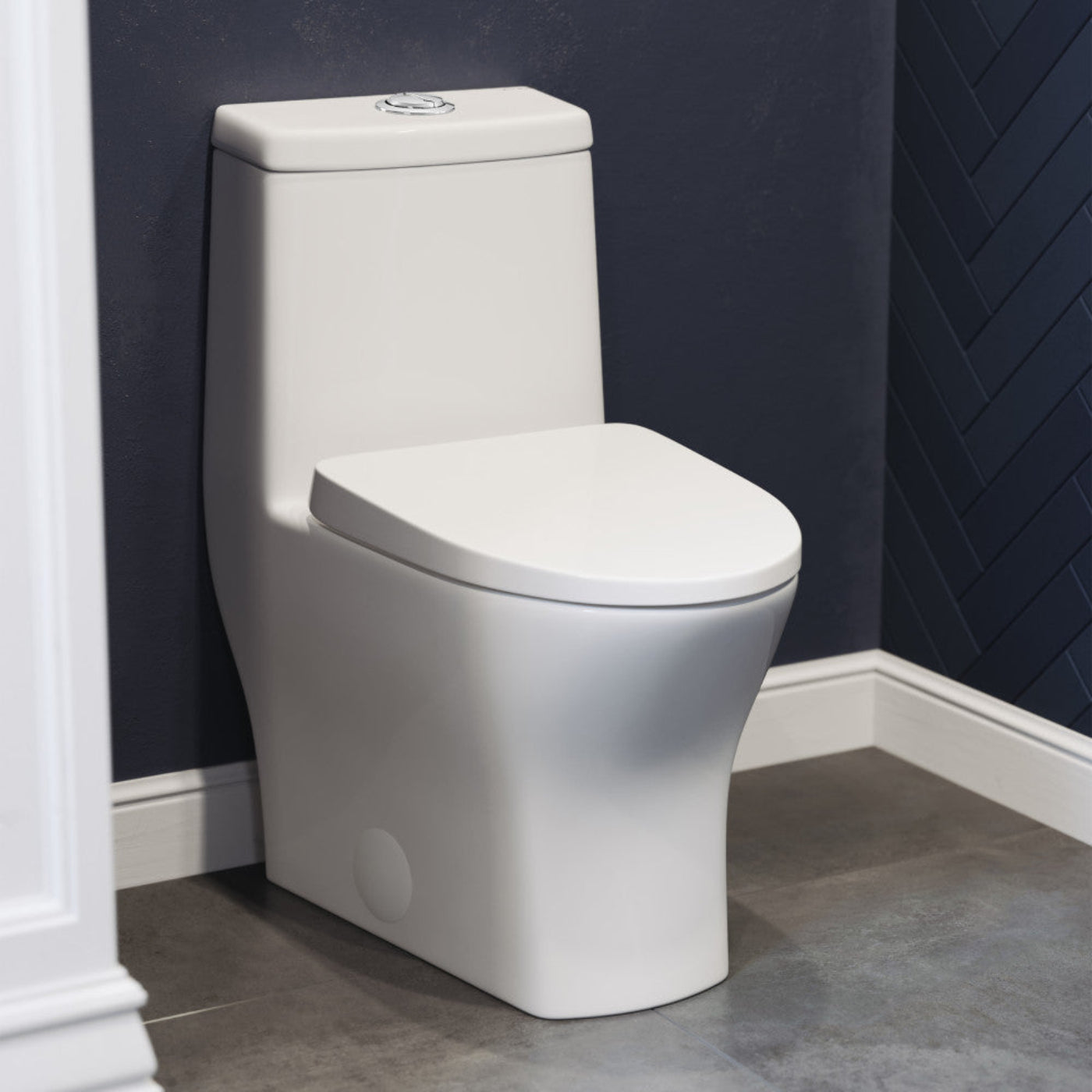 Swiss Madison Sublime II One-Piece 10" Rough-in 1.1/1.6 GPF Dual Top Flush Round Compact Toilet in Glossy White (6 - Pack) - SM-1T277-6