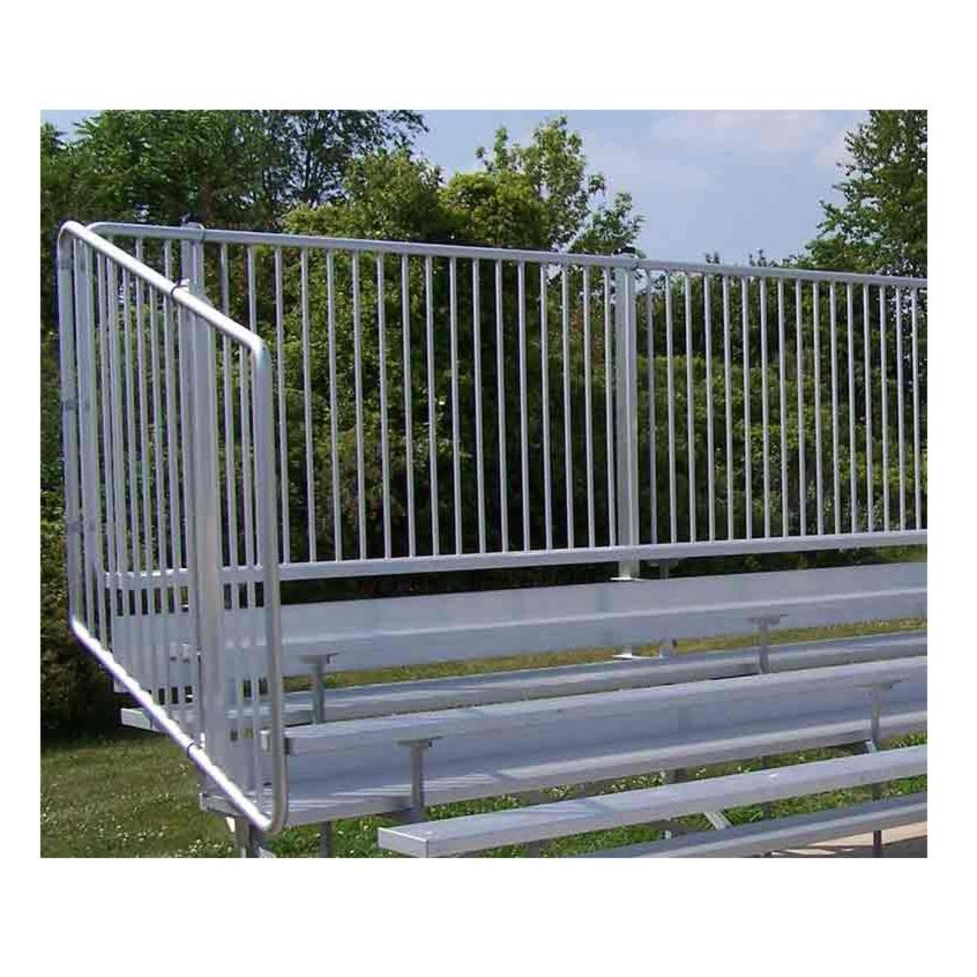 Bleacher 4 or 5 Rows Aluminum Bleachers with Safety Vertical Picket Railing - NB0415V