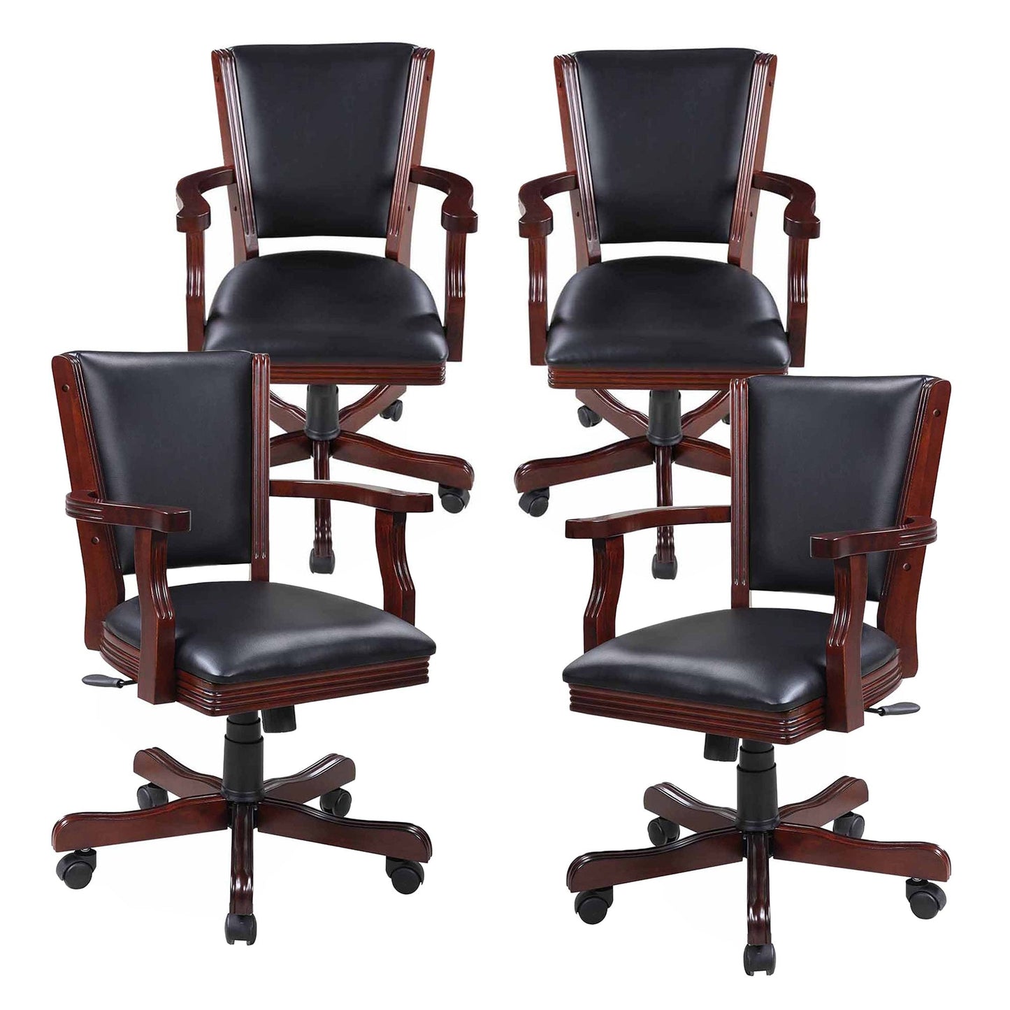 Hathaway Kingston Walnut 3 in 1 Poker Table Set with Chairs - BG2366