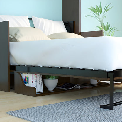 Murphy Bed With Desk, Queen Size, Coventry Walnut by Leto Muro