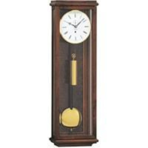Kieninger Clocks Amalie  Flat Mini Weight Regulator, Walnut & Brass - WR 2851-23-01