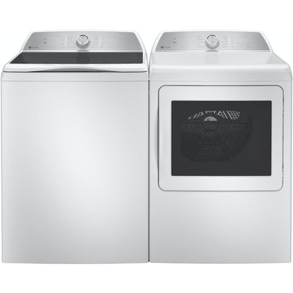 GE Appliances Profile 28 Inch Top Load Smart Washer & GE Profile 27 Inch Gas Dryer - PTW600BSRWS