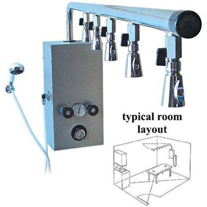 Touch America  Water Werks Cascade Vichy Shower / Stainless Steel Rain Bar (5 Heads) - WM-548101