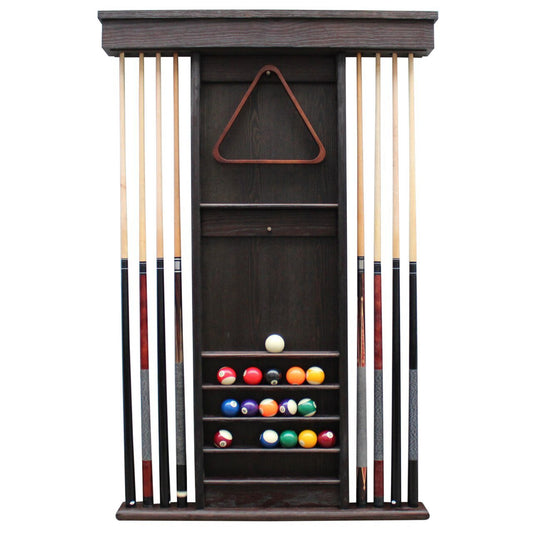 Playcraft Premium Hardwood Billiard Wall Rack - ACWR8AWGY