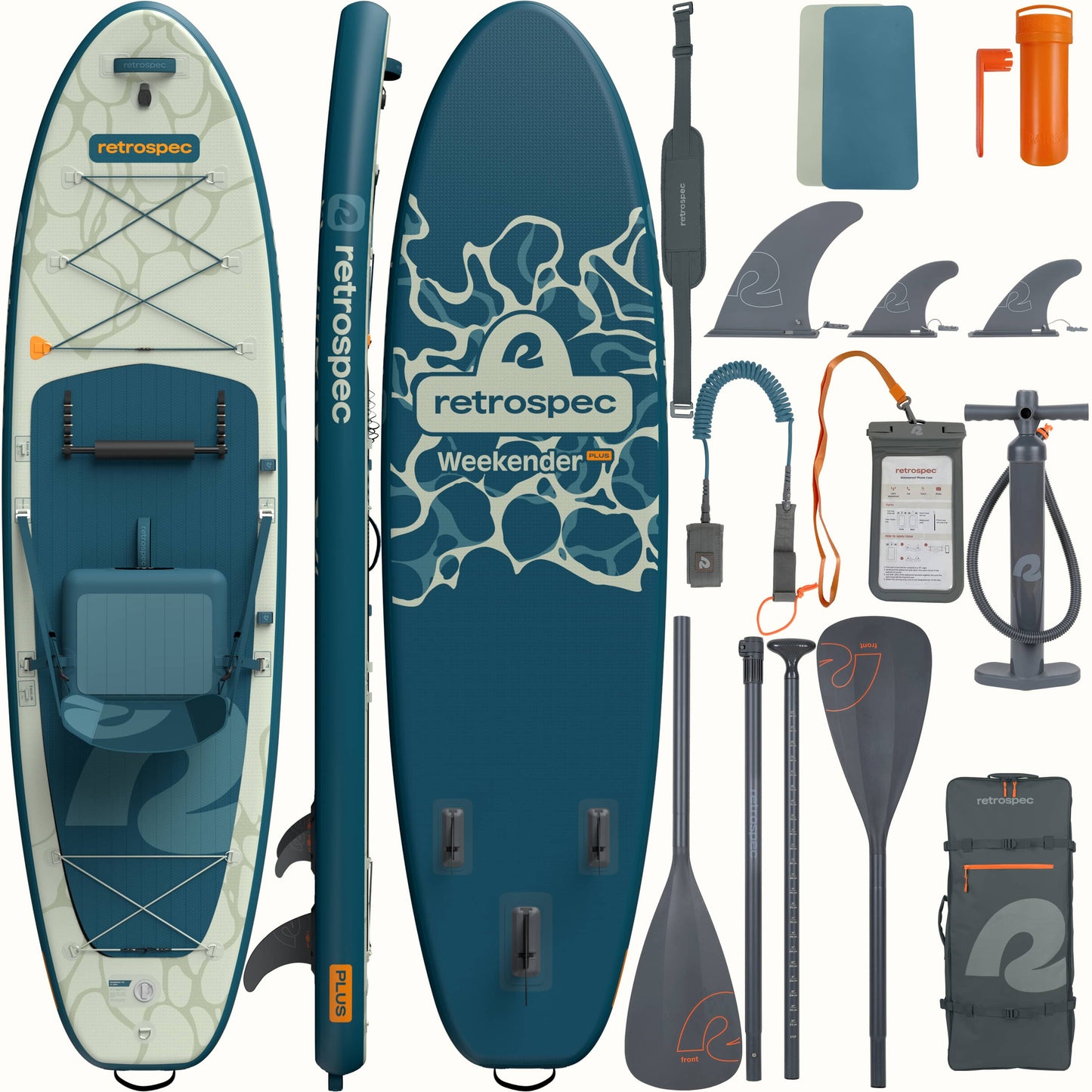 Retrospec Weekender Plus Inflatable Stand Up Paddle Board Kayak Hybrid 10'6" - 6621