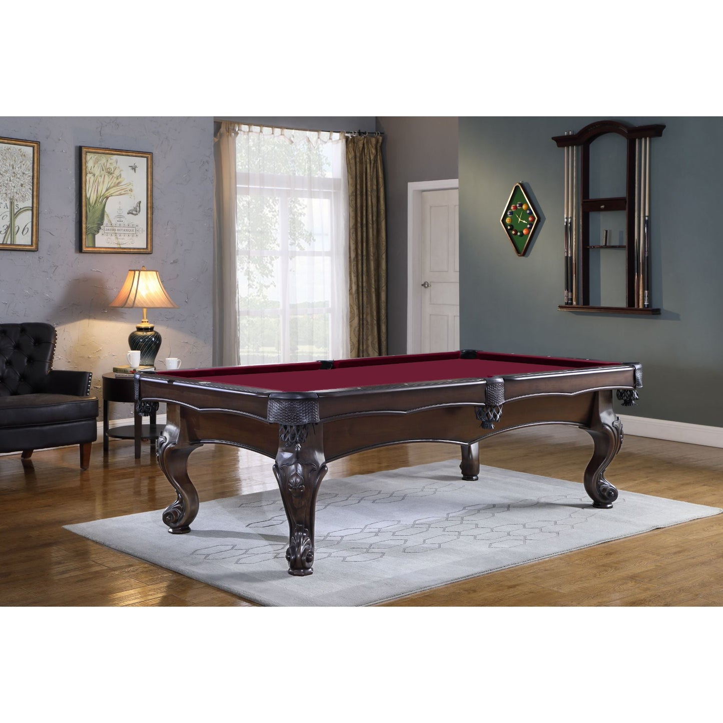Playcraft Wheaton 8' Slate Pool Table - PTWHEBRI08
