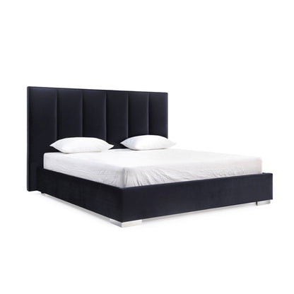 Whiteline Mod -  Velvet King Bed BK1655 - BK1655-WHT