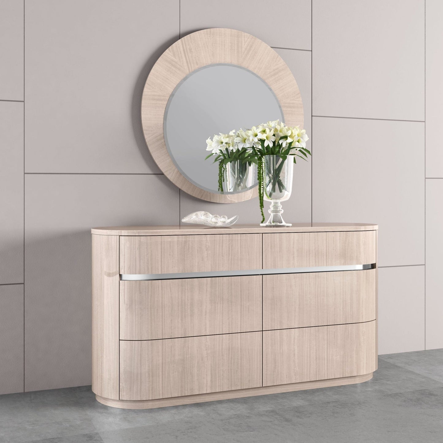 Whiteline Modern Living Waves Dresser - DR1753
