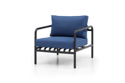 Whiteline Modern Living  Andrea 4-Pieces Outdoor Lounge Set in Blue Color - COL1833-BLU