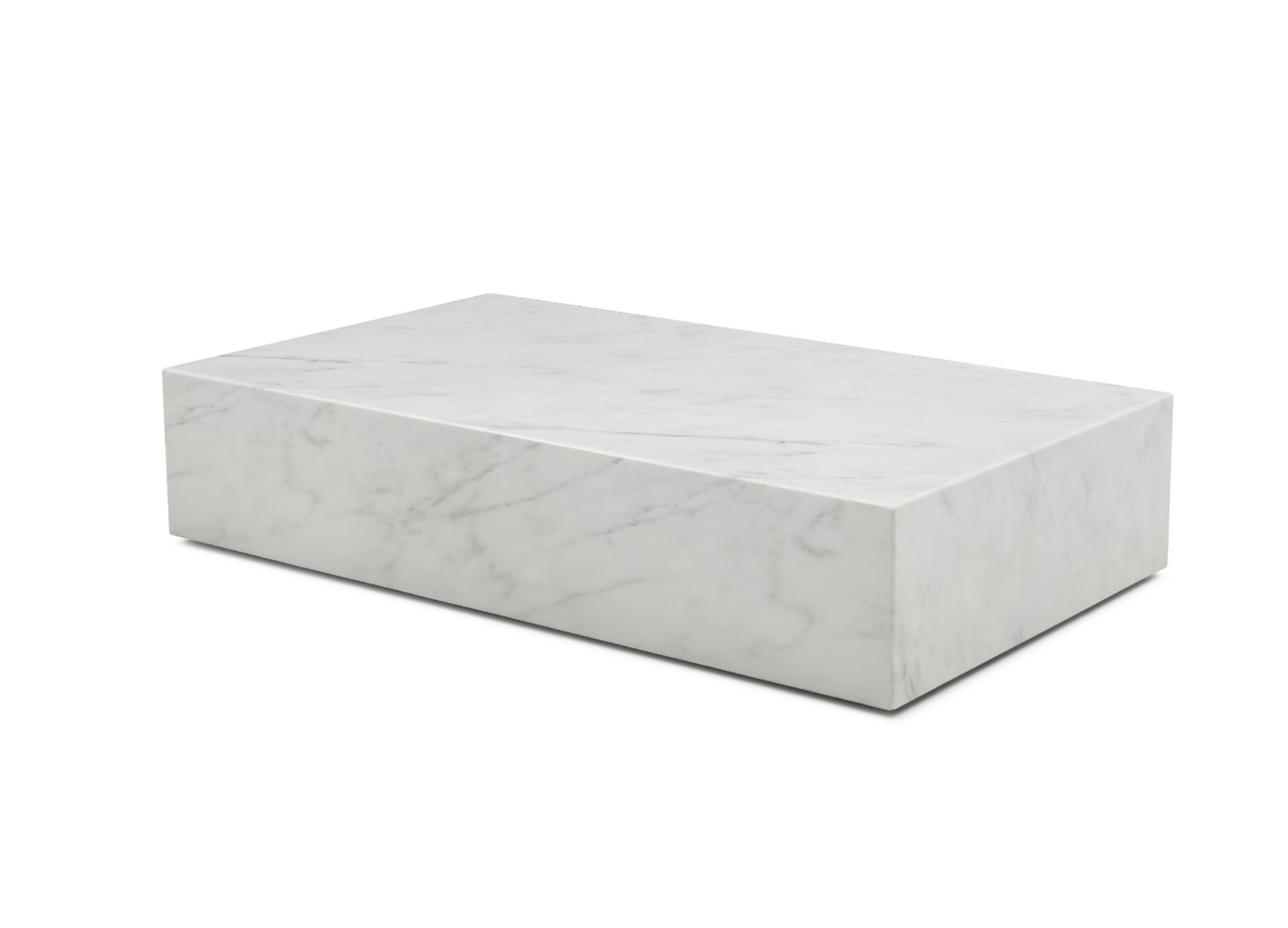Whiteline Modern Living Cube Rectangle Coffee Table in White Color - CT1667R-WHT