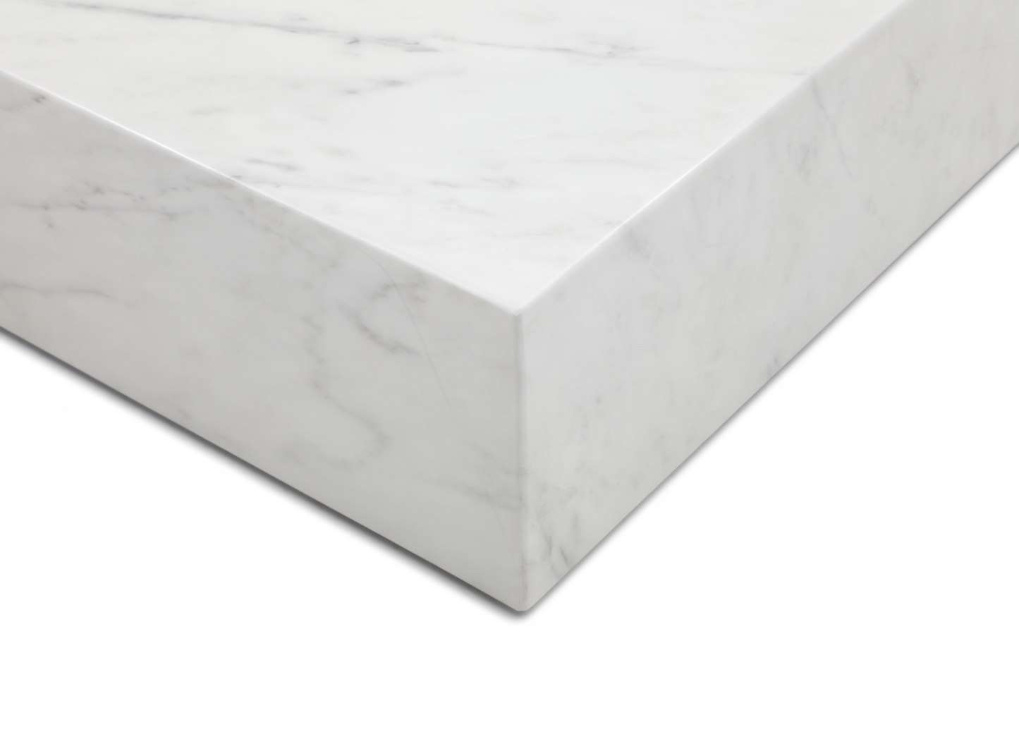 Whiteline Modern Living Cube Rectangle Coffee Table in White Color - CT1667R-WHT