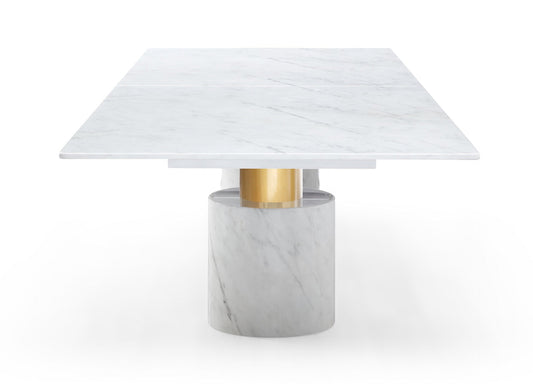 Whiteline Modern Living Geneva Extra Large Dining Table Cylinder -DT1640XL-GLD